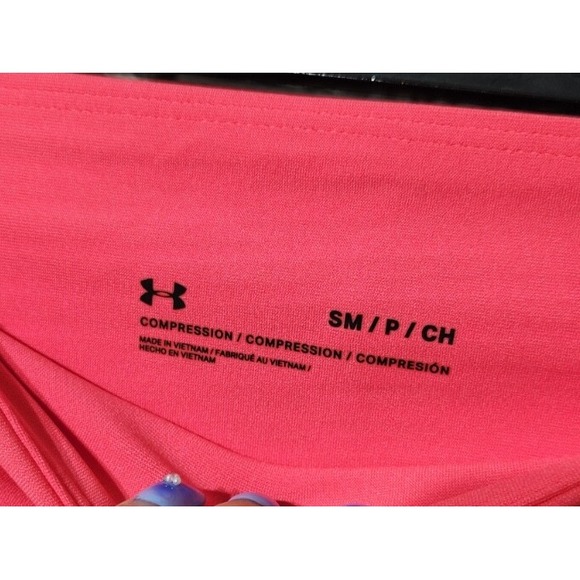 Under Armor‎ Womens Compression Leggings Size Small Pink Bright Athleisure Yoga - Picture 4 of 12